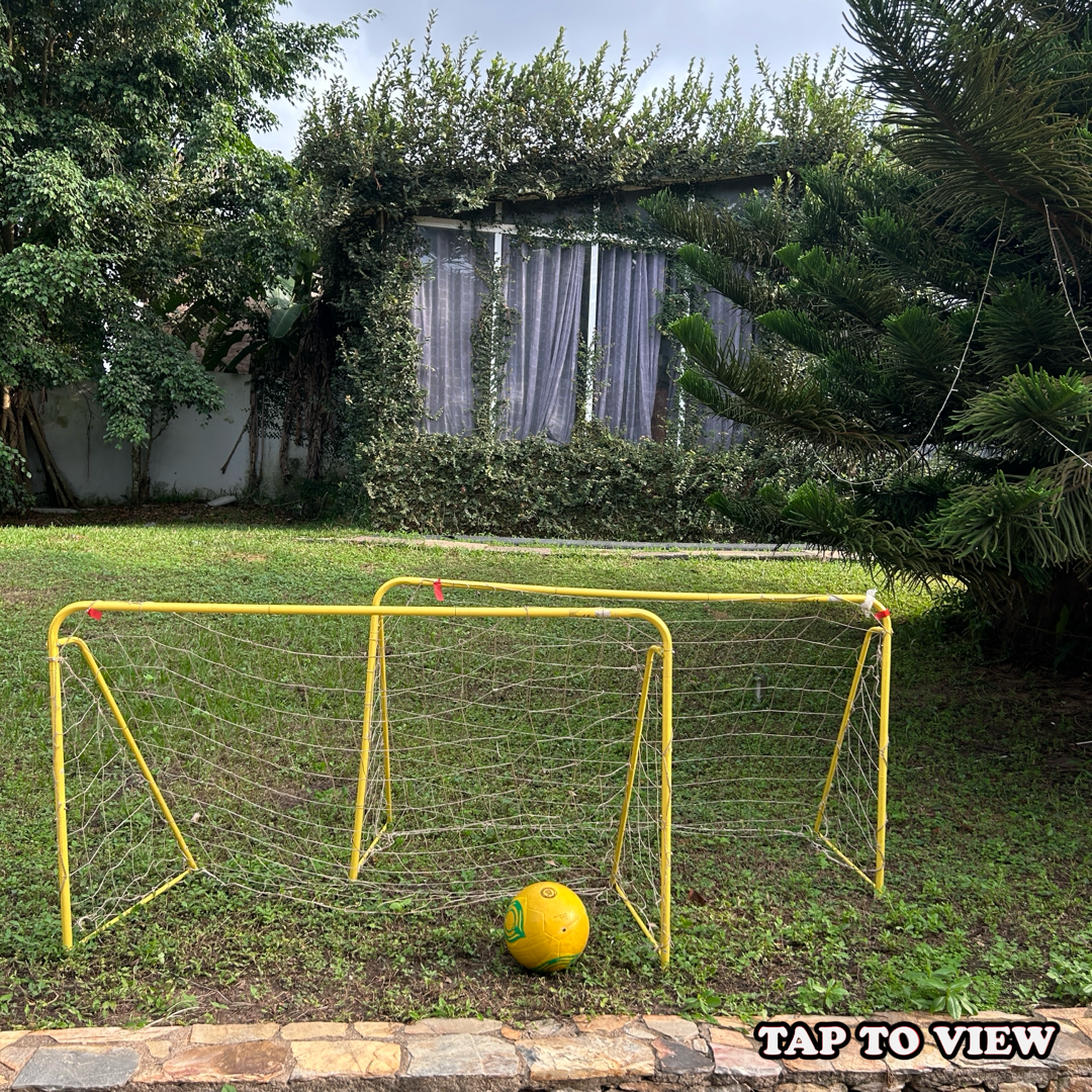 Football with goal posts